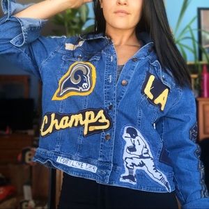 Los Angles Rams themed Jean Jacket
